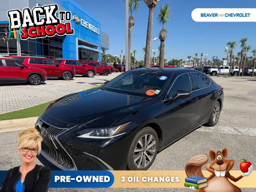 Black (Obsidian) 2019 Lexus ES Sedan Front-Wheel Drive 8-Speed Automatic
