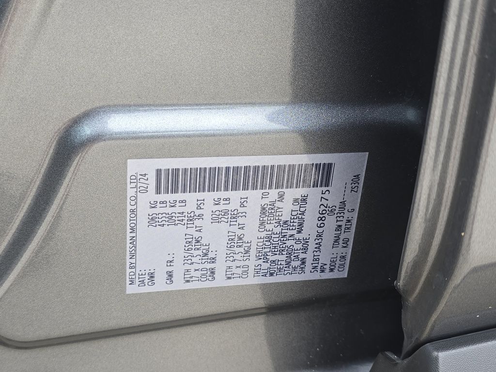 2024 Gun Metallic Nissan Rogue S FWD SUV