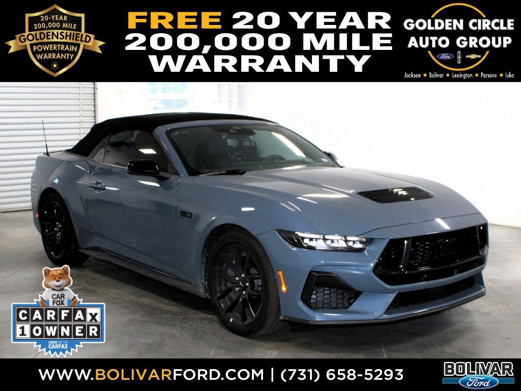 Vapor Blue Metallic 2025 Ford Mustang Convertible Rear-Wheel Drive Automatic