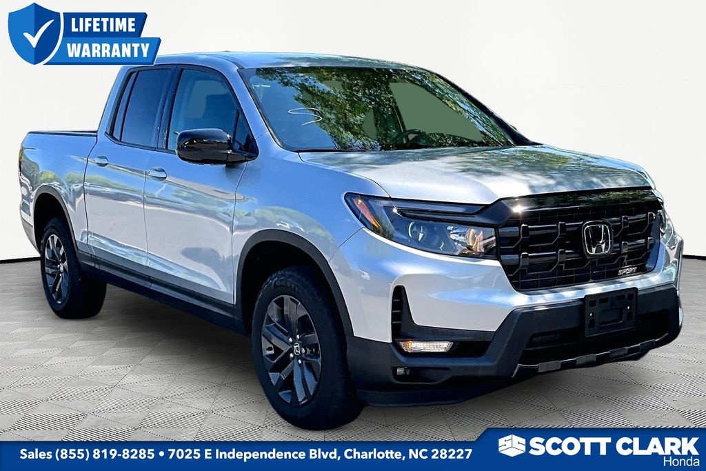 Solar Silver Metallic 2025 Honda Ridgeline Pickup Truck All-Wheel Drive 9-Speed Automatic