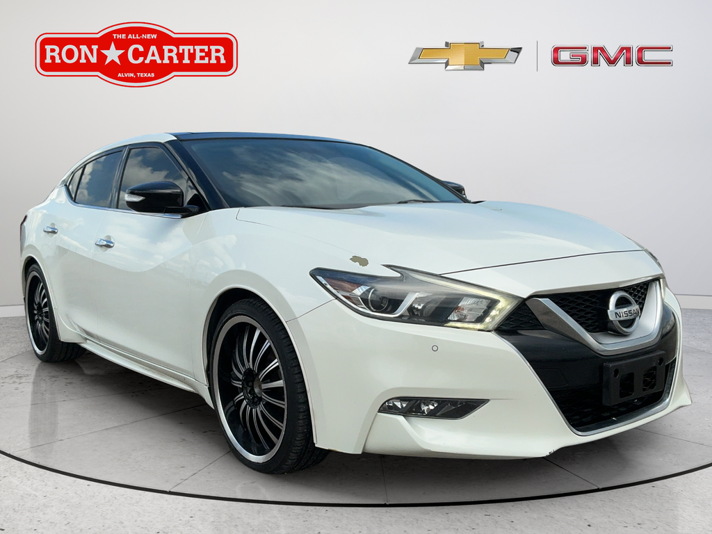 Pearl White 2017 Nissan Maxima Sedan Front-Wheel Drive Continuously Variable Transmission