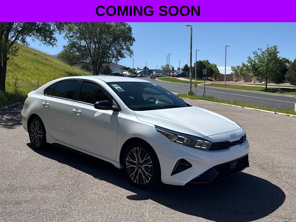 Snow White Pearl 2023 Kia Forte GT-Line FWD Sedan Front-Wheel Drive Continuously Variable Transmission