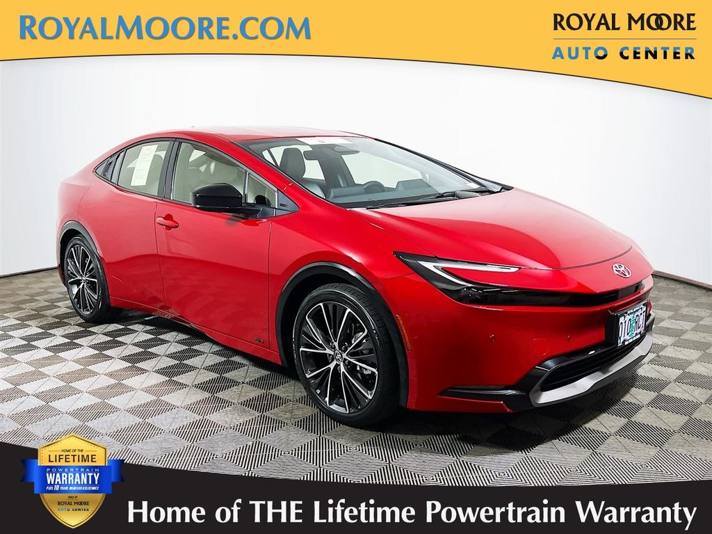 Supersonic Red 2025 Toyota Prius Hatchback All-Wheel Drive Continuously Variable Transmission