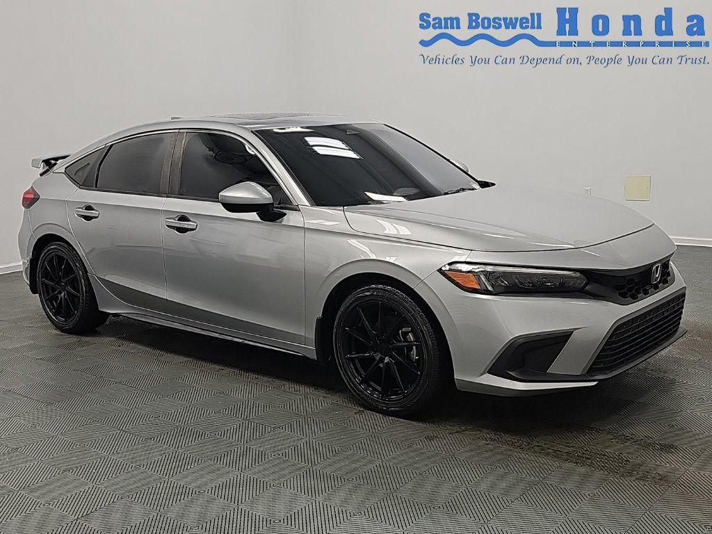 Lunar Silver Metallic 2022 Honda Civic Hatchback Hatchback Front-Wheel Drive Continuously Variable Transmission