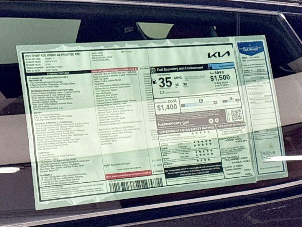 2026 Kia Sportage Hybrid SX-Prestige