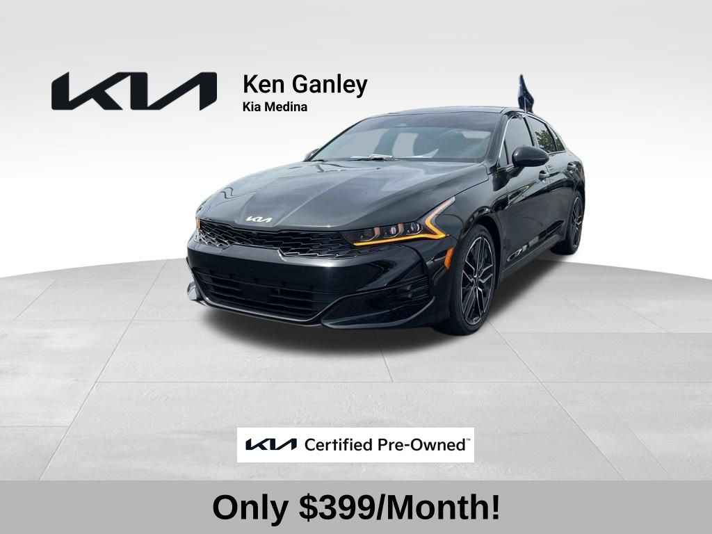 Ebony Black 2024 Kia K5 GT FWD Sedan Front-Wheel Drive 8-Speed Dual Clutch