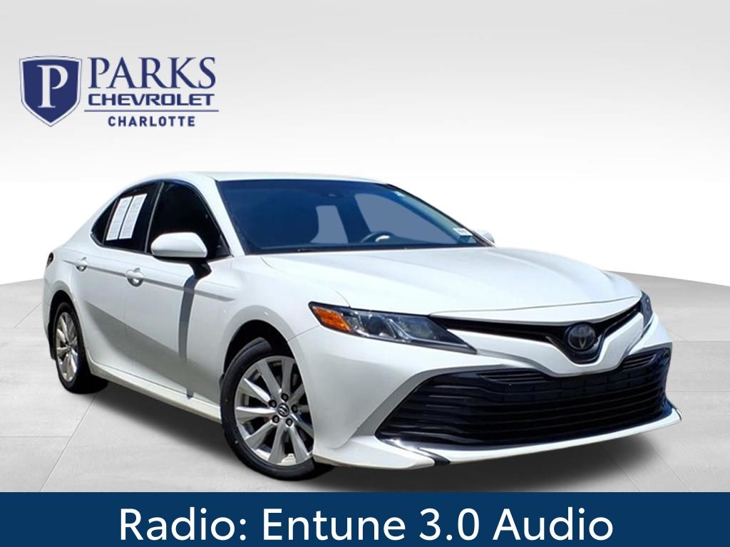 Super White 2018 Toyota Camry LE Sedan Front-Wheel Drive 8-Speed Automatic