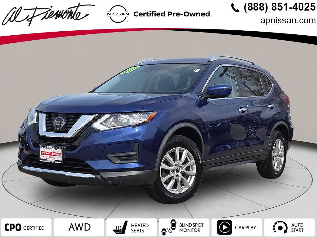 Caspian Blue Metallic 2020 Nissan Rogue SV AWD SUV / Crossover All-Wheel Drive Continuously Variable Transmission
