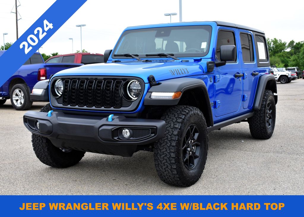 Hydro Blue Pearl Coat 2024 Jeep Wrangler 4xe Willys 4WD SUV / Crossover Four-Wheel Drive 8-Speed Automatic