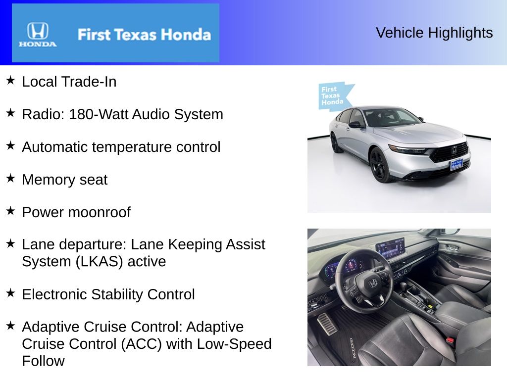 Used Car 2023 Honda Accord Hybrid  Sport-l For Sale Under $30,000 In Austin, Texas