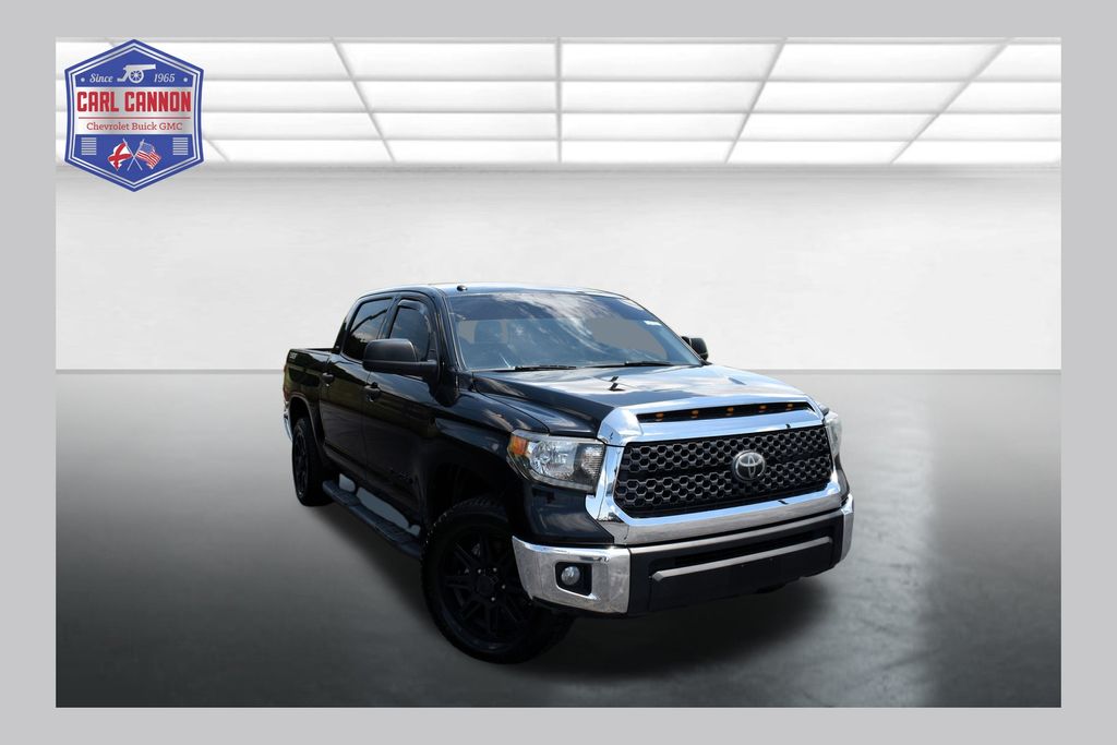 Midnight Black Metallic 2019 Toyota Tundra SR5 CrewMax 4.6L Pickup Truck 4X2 6-Speed Automatic Overdrive
