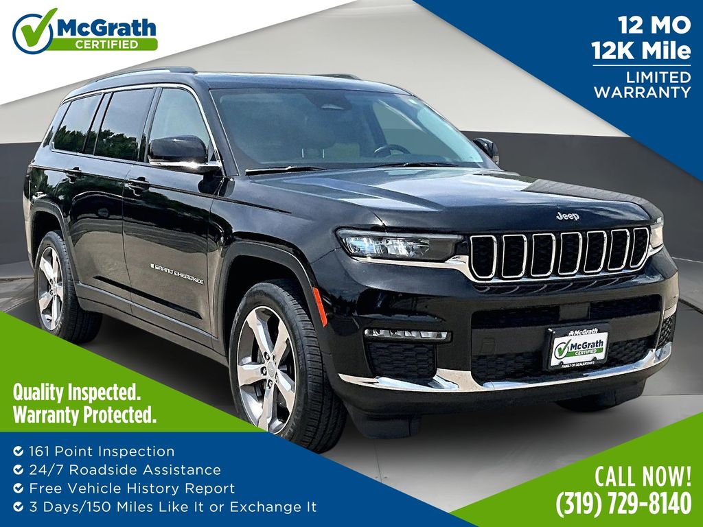 Diamond Black Crystal Pearlcoat 2021 Jeep Grand Cherokee L SUV / Crossover Four-Wheel Drive 8-Speed Automatic