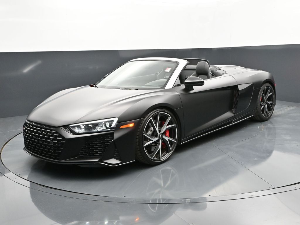 Orange (Tango Red) 2021 Audi R8 V10 Spyder RWD Convertible Rear-Wheel Drive 7-Speed Automatic