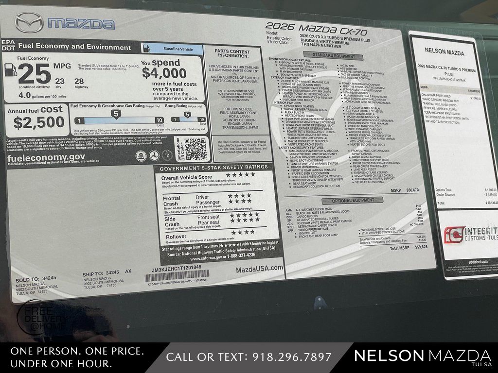 New 2026 White Mazda 3.3 Turbo S Premium Plus image 17