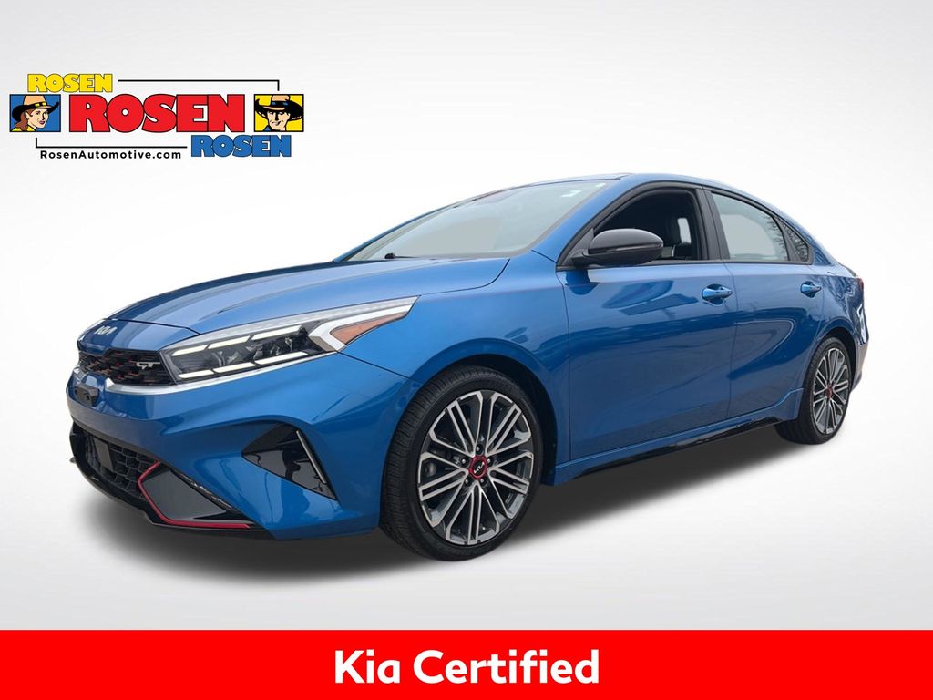 Sporty Blue 2023 Kia Forte GT FWD Sedan Front-Wheel Drive 7-Speed Automatic