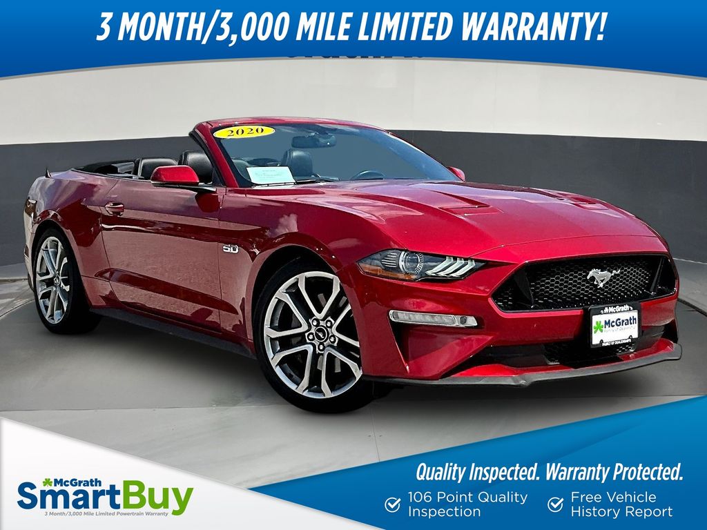 Red Metallic 2020 Ford Mustang Convertible Rear-Wheel Drive 6-Speed Manual