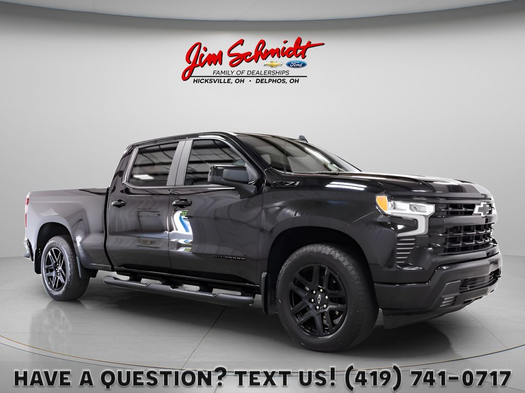Black 2024 Chevrolet Silverado 1500 Pickup Truck Four-Wheel Drive Automatic