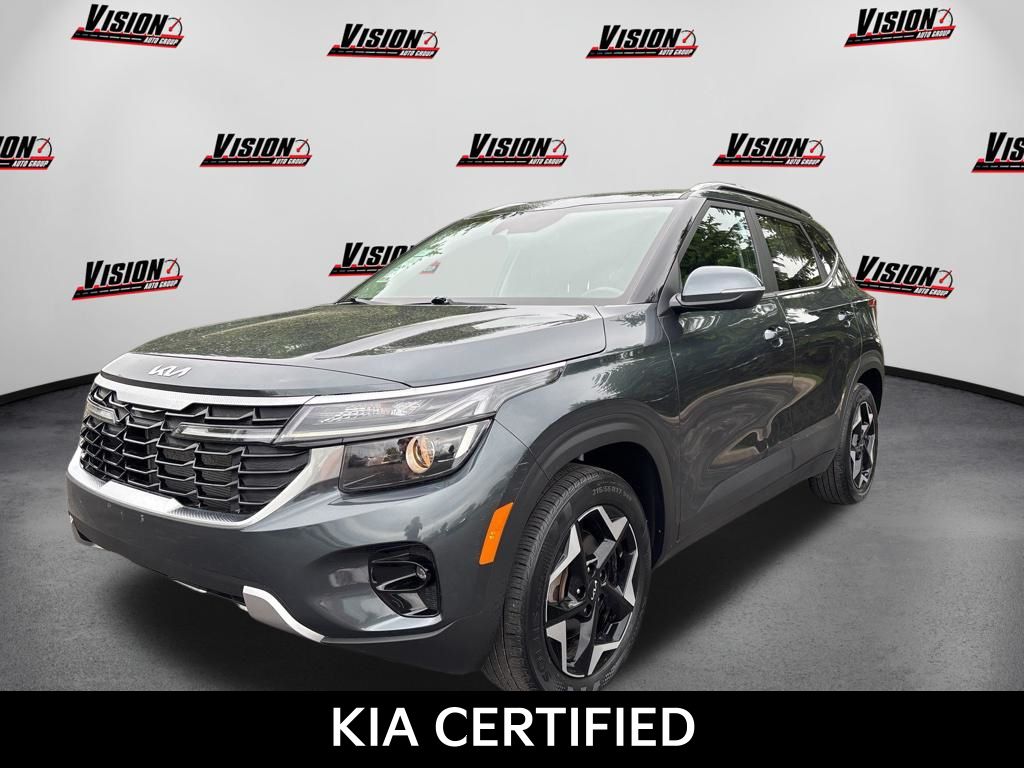 Gravity Gray 2024 Kia Seltos EX AWD SUV / Crossover All-Wheel Drive Continuously Variable Transmission