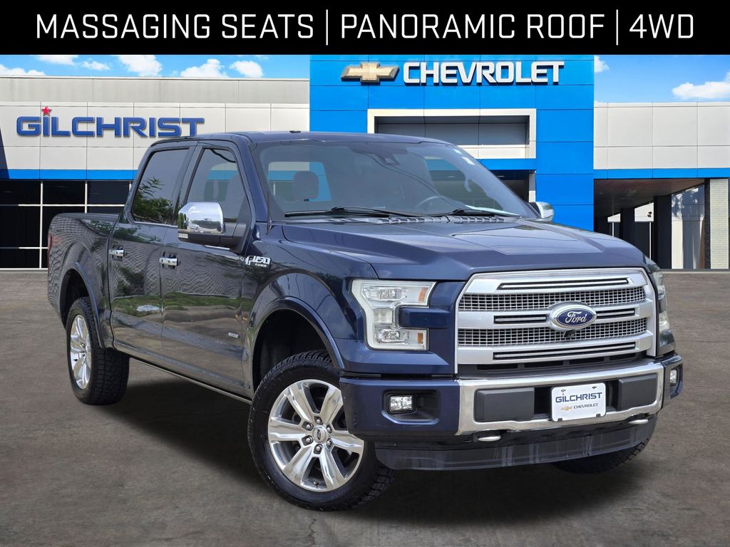 Blue 2016 Ford F-150 Pickup Truck Four-Wheel Drive 6-Speed Automatic