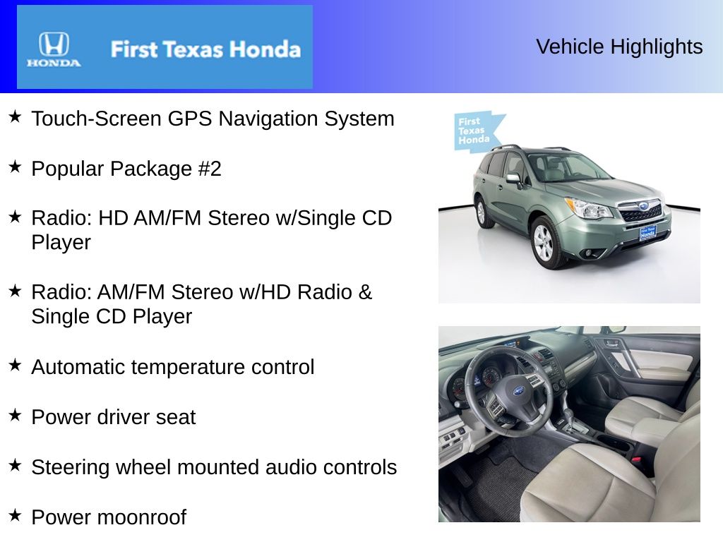 Used Car 2014 Subaru Forester  2.5i Limited For Sale Under $20,000 In Austin, Texas