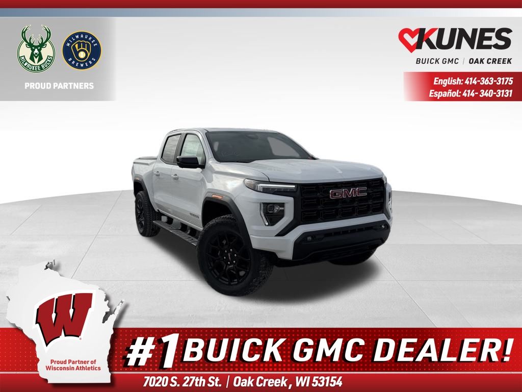 Summit White 2026 GMC Canyon Elevation Crew Cab 4WD Pickup Truck Four-Wheel Drive 8-Speed Automatic