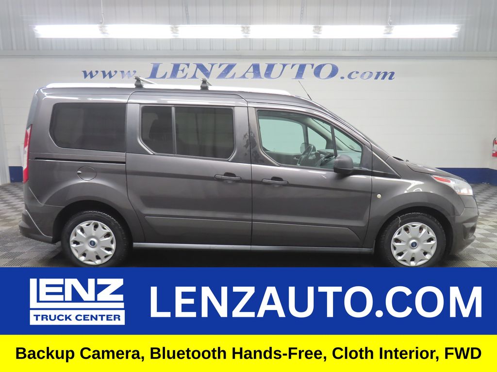 Gray (Magnetic Metallic) 2018 Ford Transit Connect Wagon XLT LWB FWD with Rear Liftgate Van Front-Wheel Drive 6-Speed Automatic