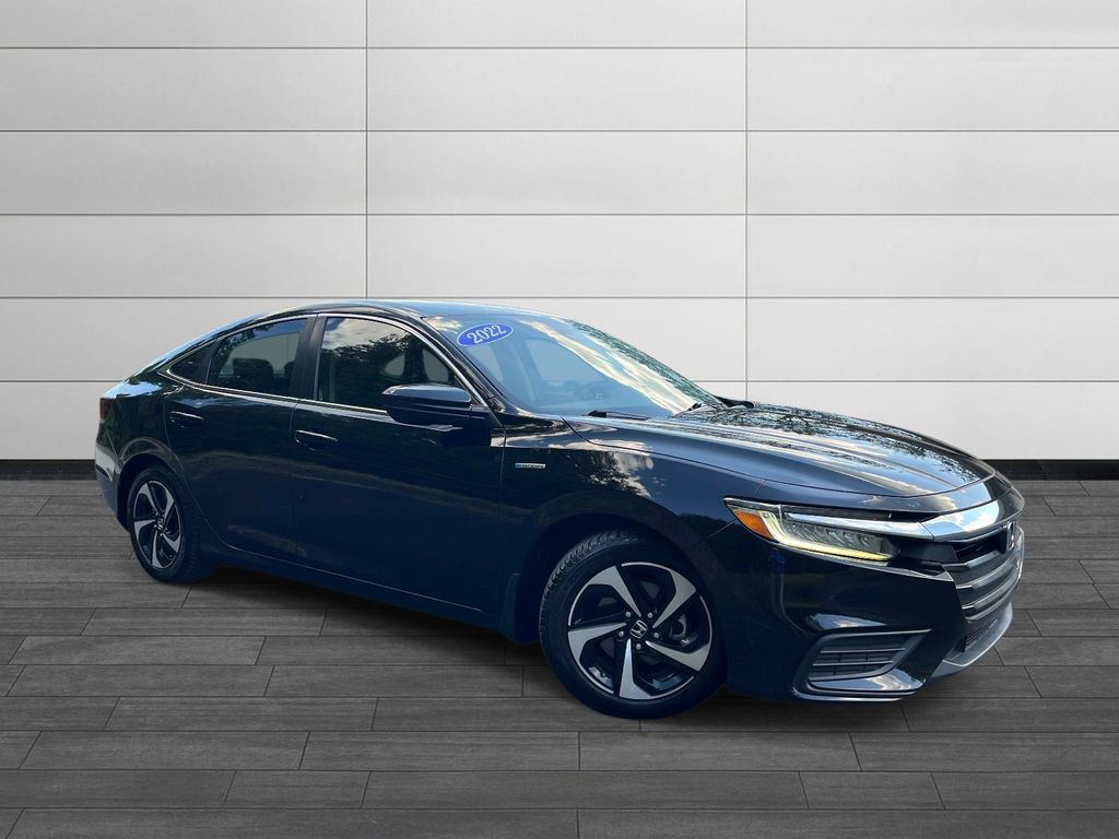 Black 2022 Honda Insight Sedan Front-Wheel Drive Continuously Variable Transmission