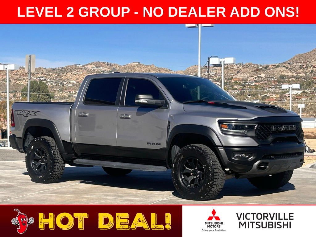 Billet Silver Metallic Clearcoat 2021 RAM 1500 TRX Crew Cab 4WD Pickup Truck All-Wheel Drive 8-Speed Automatic