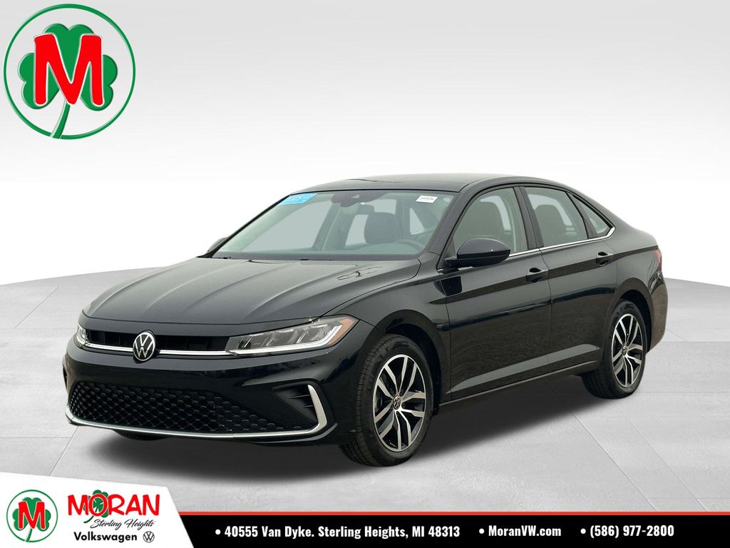 Deep Black 2025 Volkswagen Jetta Sedan Front-Wheel Drive 8-Speed Automatic