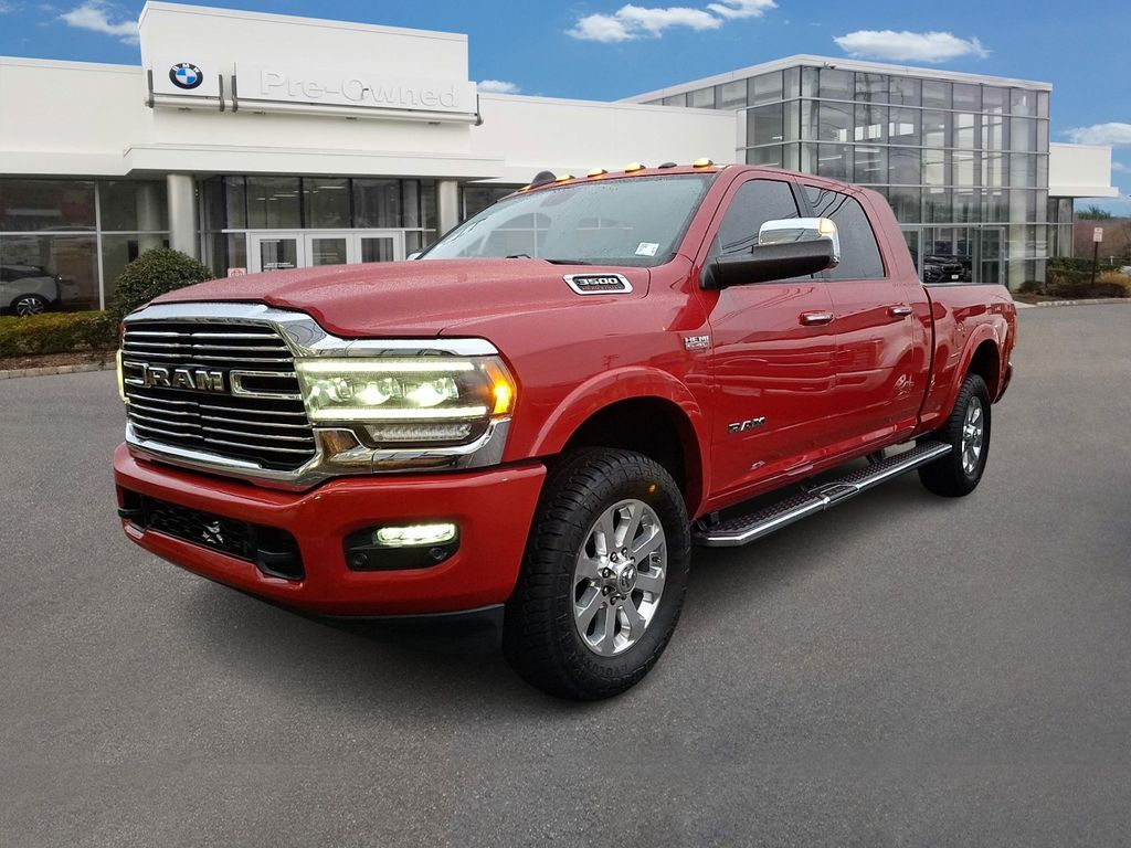 Flame Red Clearcoat 2022 RAM 3500 Laramie Mega Cab 4WD Pickup Truck Four-Wheel Drive 8-Speed Automatic