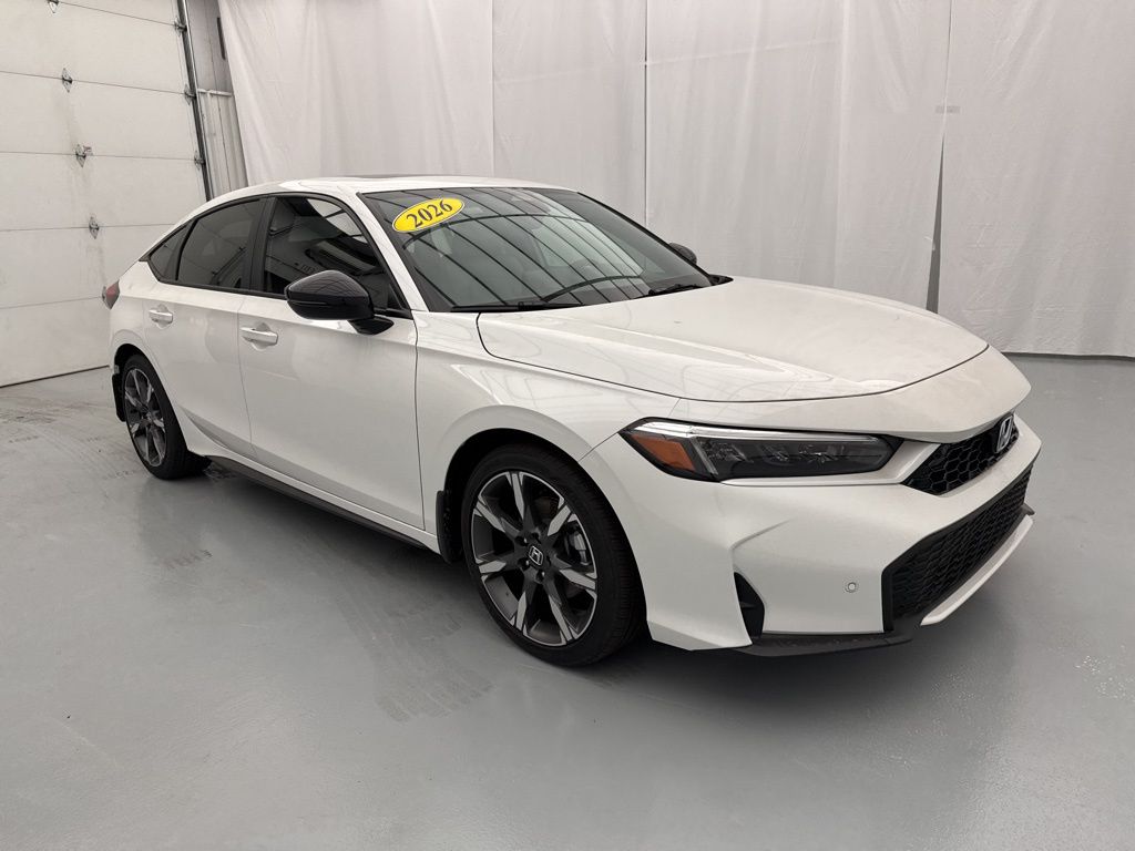 Platinum White Pearl 2026 Honda Civic Hybrid Sport Touring Hatchback FWD Hatchback Front-Wheel Drive Continuously Variable Transmission