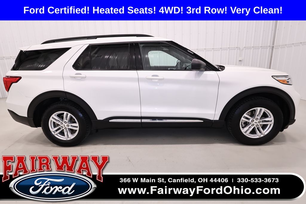 Star White Metallic Tri-Coat 2020 Ford Explorer XLT AWD SUV / Crossover All-Wheel Drive Automatic