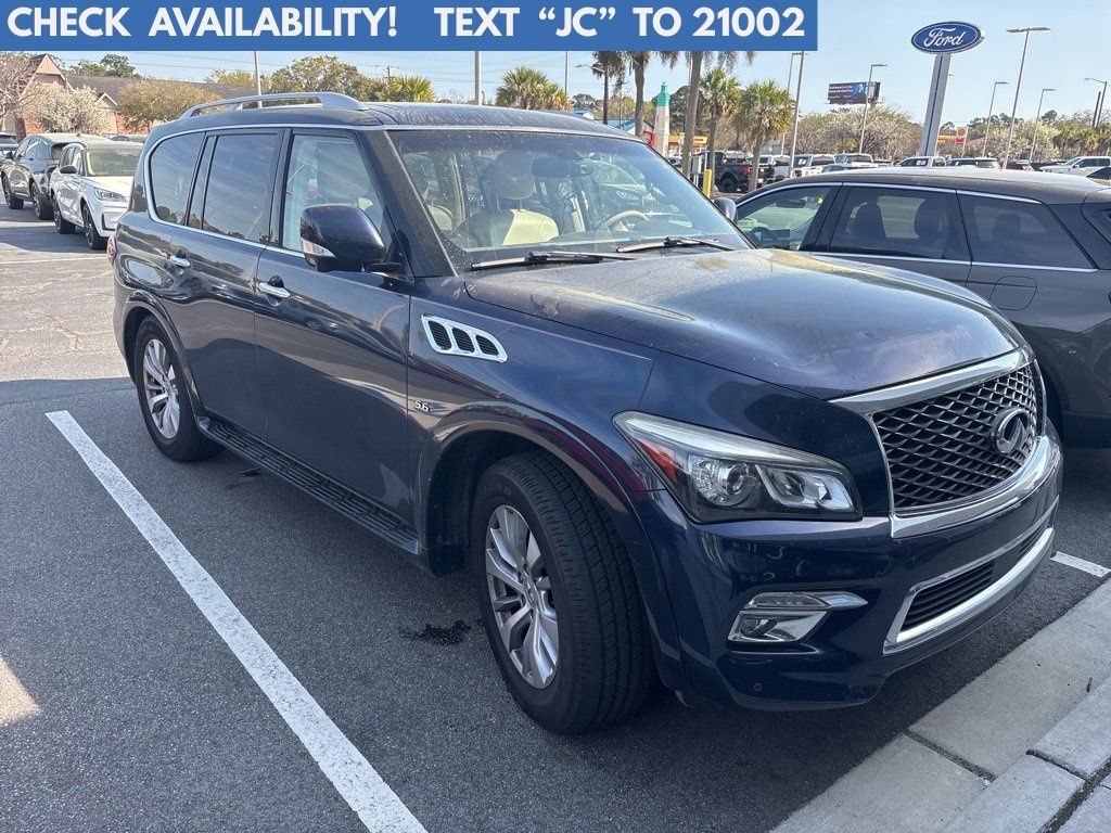 Hermosa Blue 2016 INFINITI QX80 4WD SUV / Crossover All-Wheel Drive 7-Speed Automatic