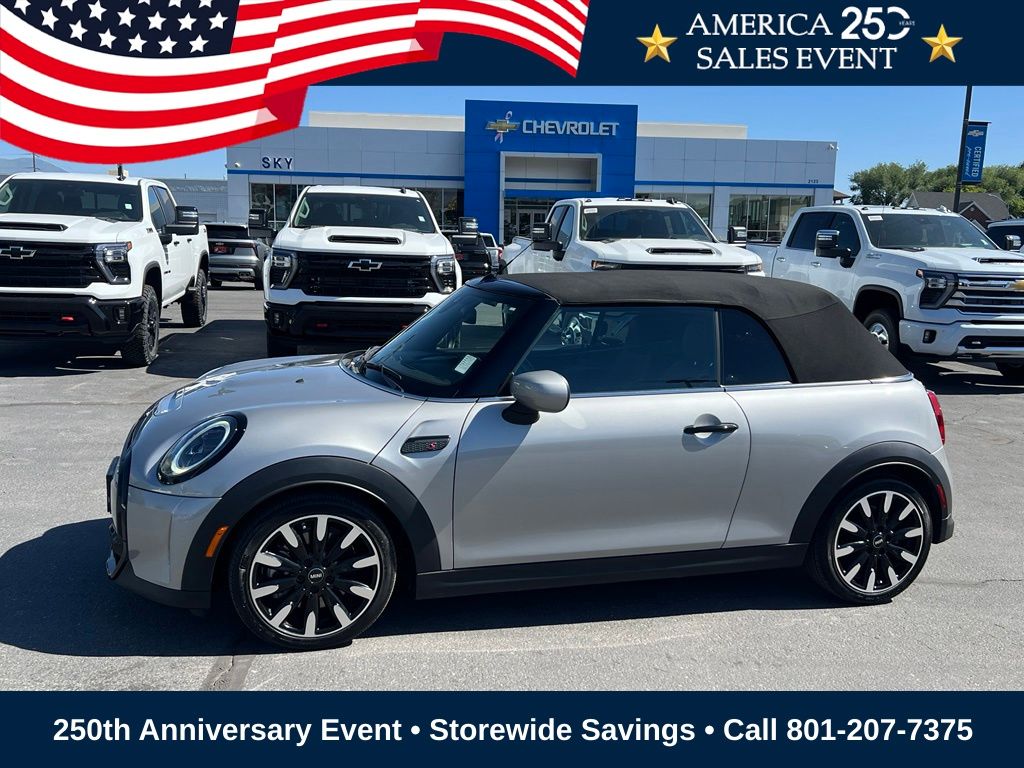 Silver 2023 MINI Cooper Convertible Front-Wheel Drive 7-Speed Automatic