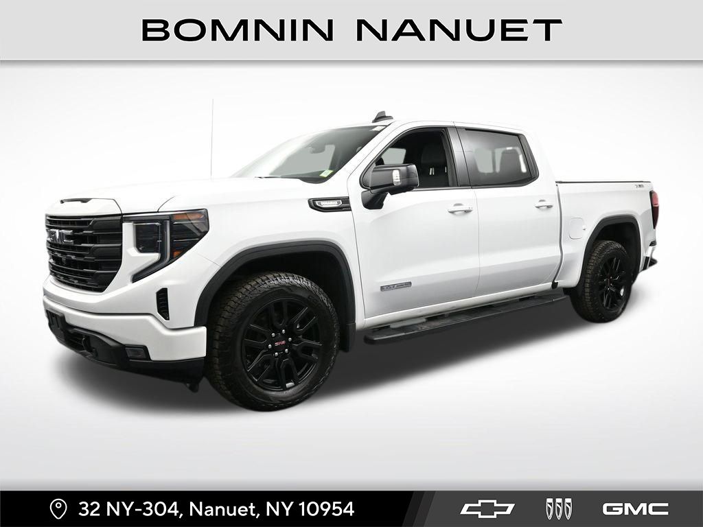 Summit White 2023 GMC Sierra 1500 Elevation Crew Cab 4WD Pickup Truck Four-Wheel Drive Automatic
