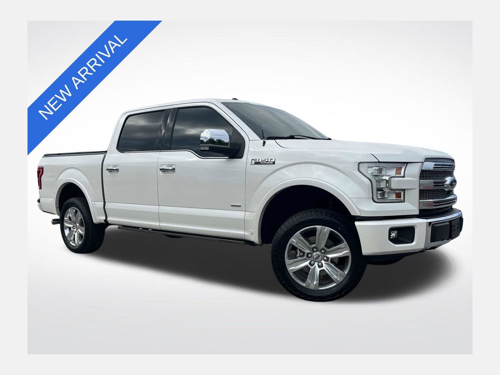 White Platinum Clearcoat Metallic 2016 Ford F-150 Pickup Truck Four-Wheel Drive 6-Speed Automatic