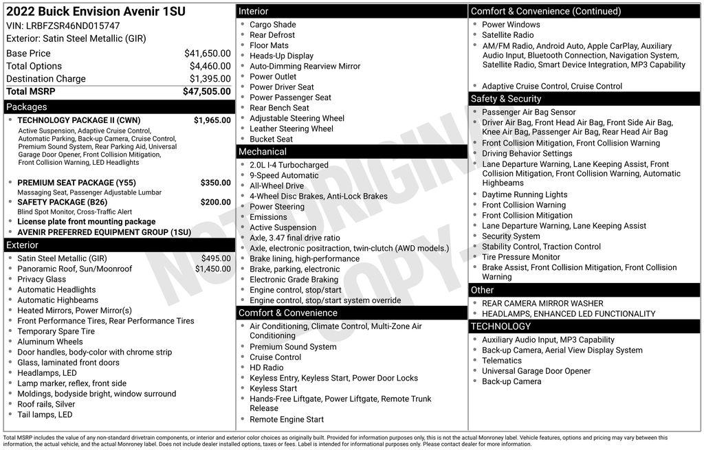 Used 2022 Buick Envision SUV