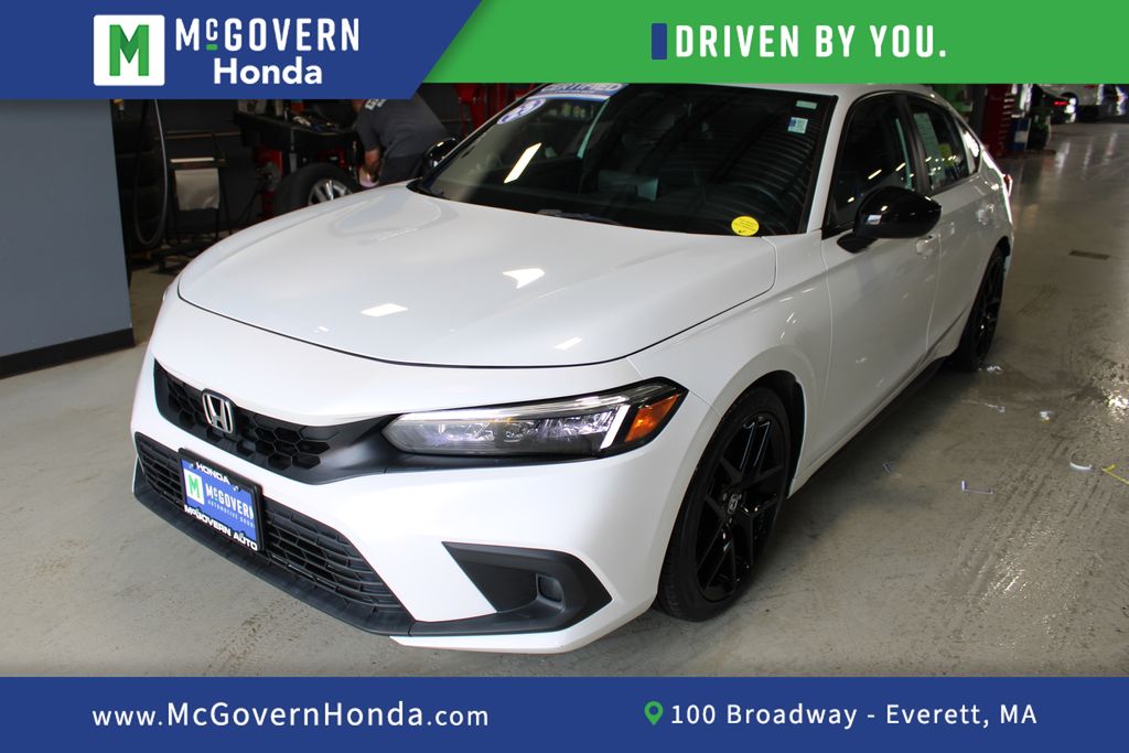 Platinum White Pearl 2023 Honda Civic Hatchback Hatchback Front-Wheel Drive Continuously Variable Transmission