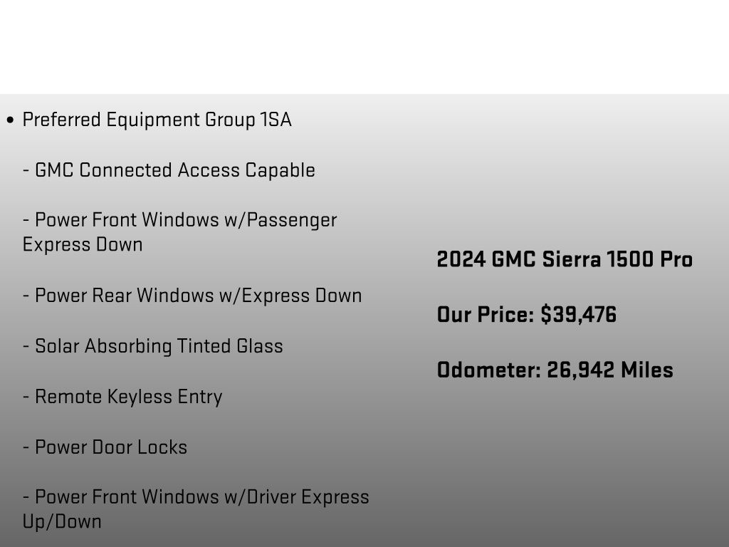 2024 GMC Sierra 1500 Pro Black at Carlisle Cadillac Buick GMC