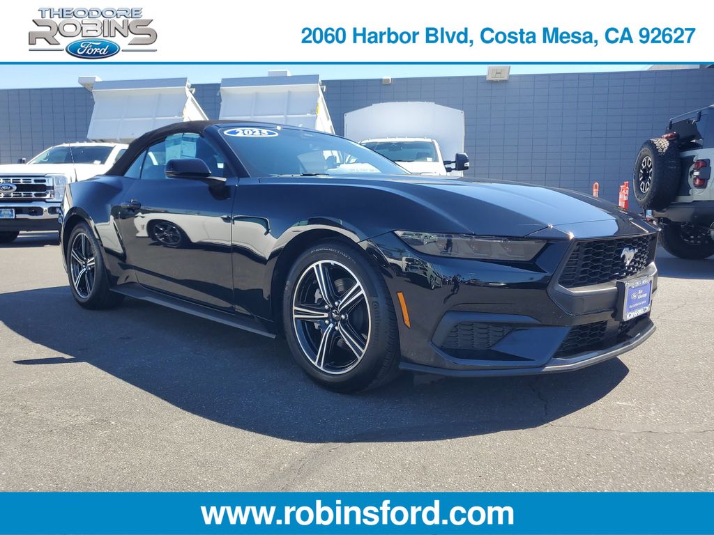 Shadow Black 2025 Ford Mustang Convertible Rear-Wheel Drive Automatic
