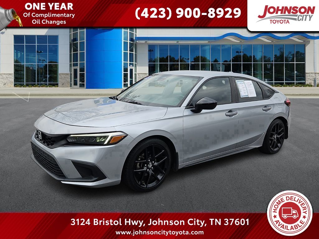 Lunar Silver Metallic 2023 Honda Civic Hatchback Sport FWD Hatchback Front-Wheel Drive Continuously Variable Transmission