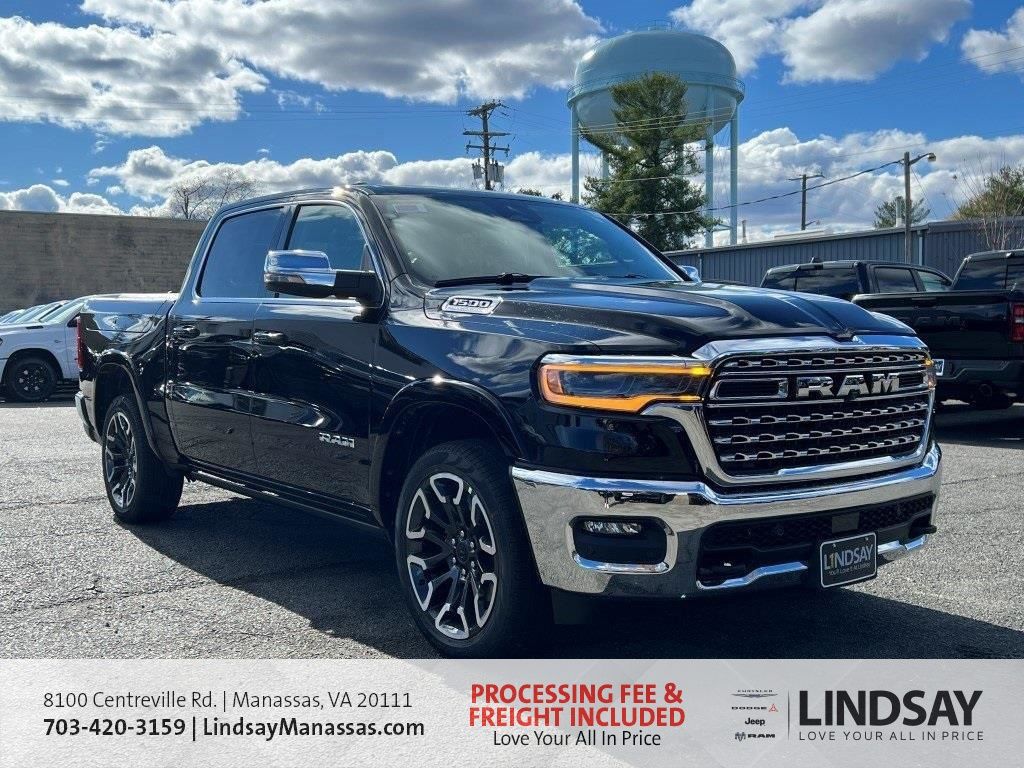 Diamond Black Crystal Pearlcoat 2026 RAM 1500 Limited Crew Cab 4WD Pickup Truck Four-Wheel Drive 8-Speed Automatic