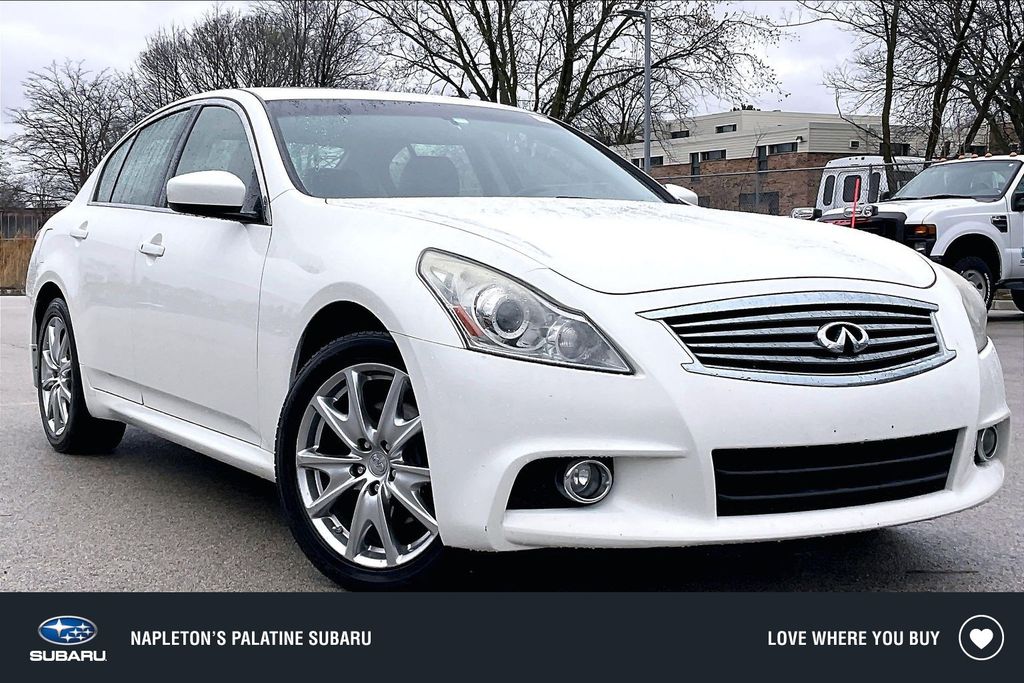 Moonlight White 2013 INFINITI G37 x Sedan AWD Sedan All-Wheel Drive 7-Speed Automatic