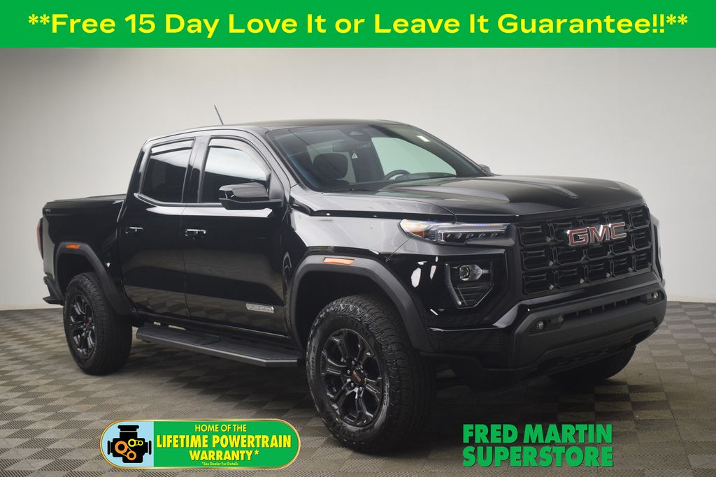 Onyx Black 2025 GMC Canyon Elevation Crew Cab 4WD Pickup Truck Four-Wheel Drive 8-Speed Automatic