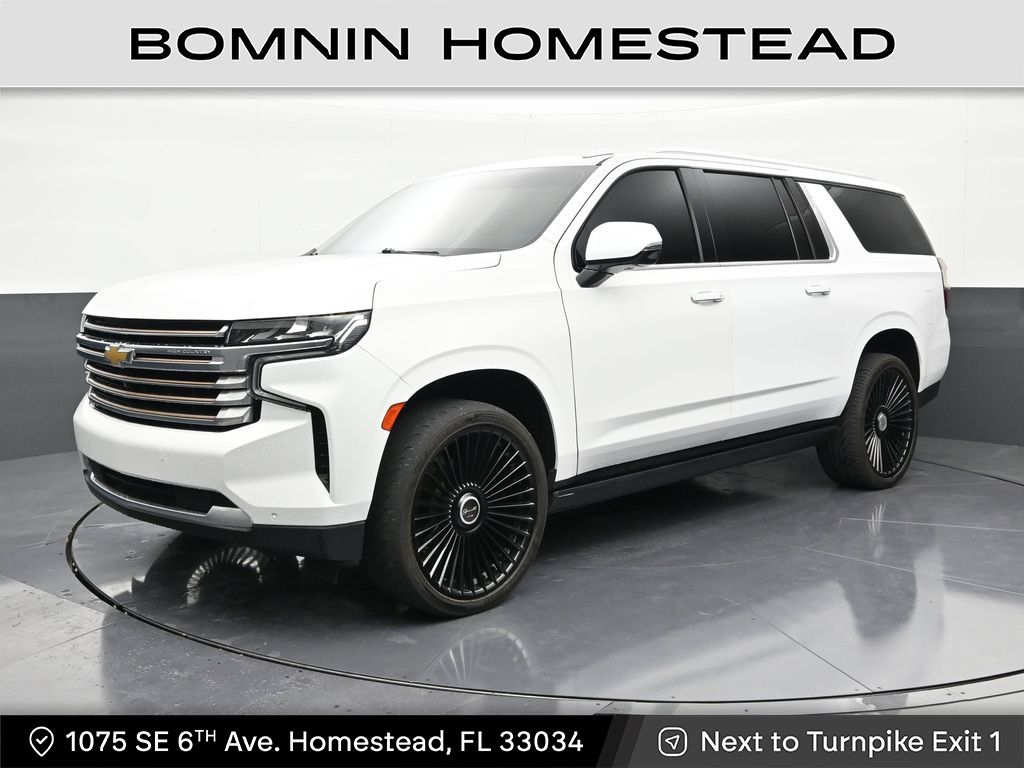 Summit White 2021 Chevrolet Suburban High Country 4WD SUV / Crossover Four-Wheel Drive