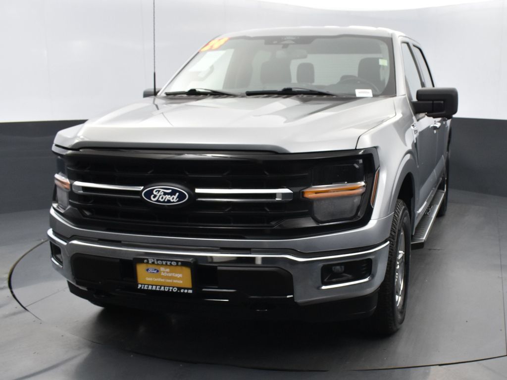 Silver 2024 Ford F-150 XLT SuperCrew 4WD Pickup Truck Four-Wheel Drive Automatic