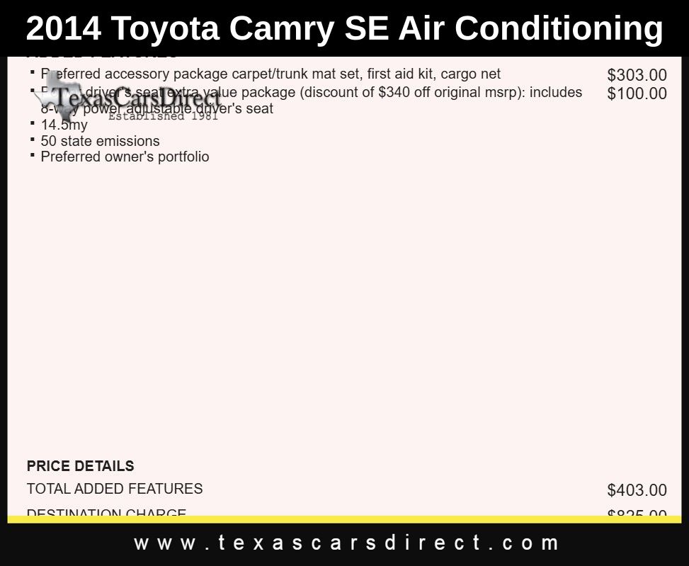 2014 Toyota Camry SE 7