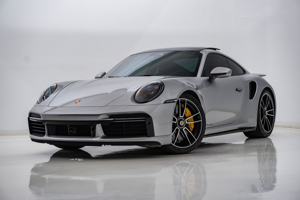 GT Silver Metallic 2025 Porsche 911 Turbo S Coupe AWD Coupe All-Wheel Drive 8-Speed Automatic