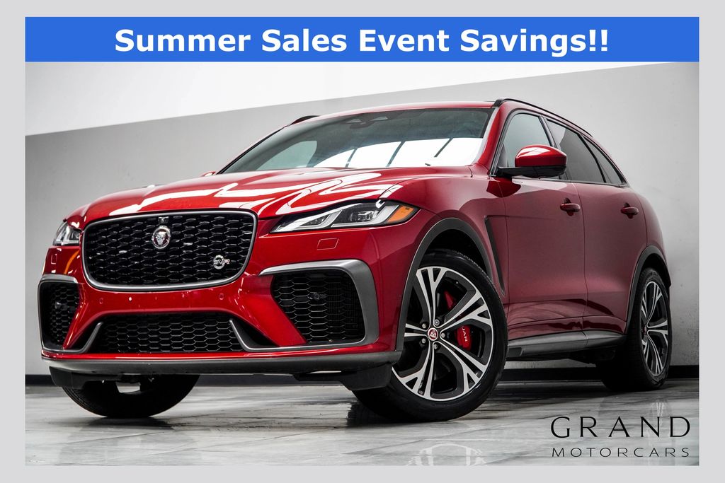 Red 2021 Jaguar F-PACE SVR AWD SUV / Crossover All-Wheel Drive 8-Speed Automatic