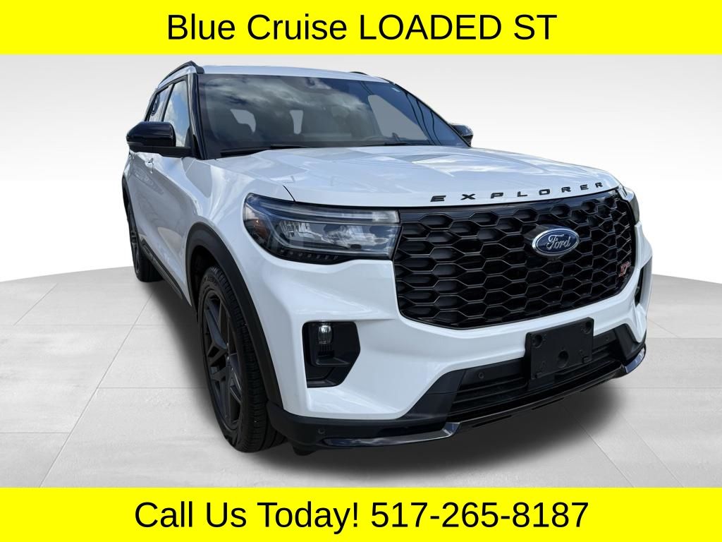 Star White Metallic Tri-Coat 2025 Ford Explorer ST AWD SUV / Crossover All-Wheel Drive Automatic